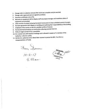 Benzie building authority complaints