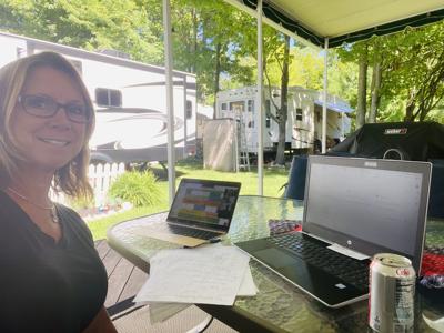 The Campground Office Remote Workers Create Outdoor Office Space Lifestyles Record Eagle Com