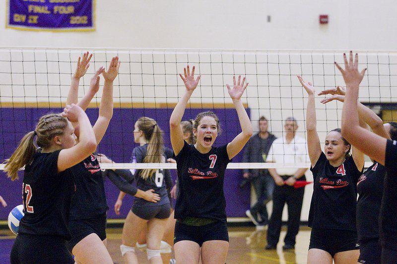 Volleyball players ride energy of midmatch celebrations, cheers