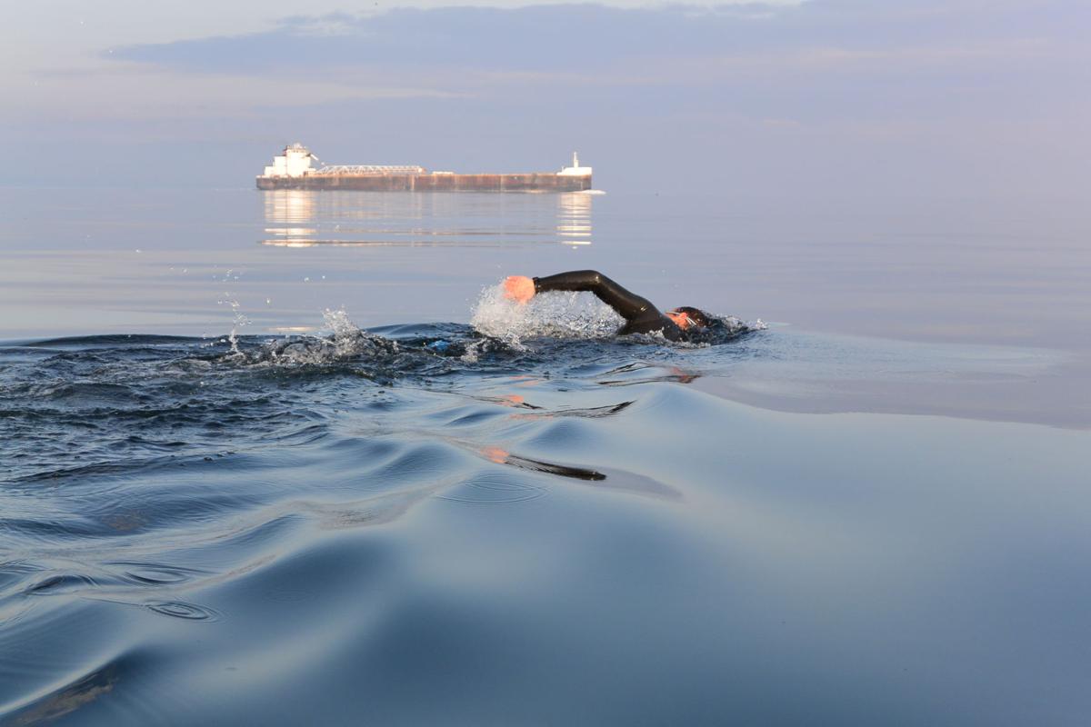 Pushing The Limits Man Swims From Pyramid Point To North