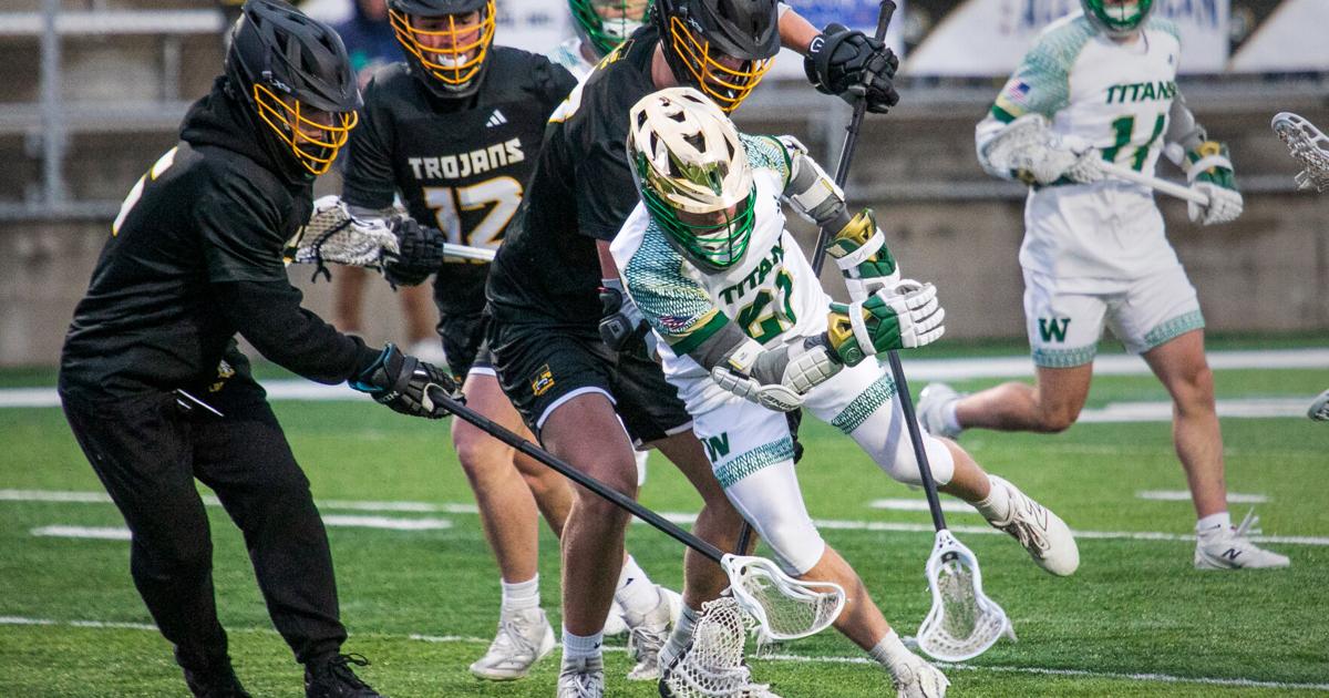 Nixon Rourke Photo finish: Titans win 1st lacrosse matchup with Trojans, 13-12 ...