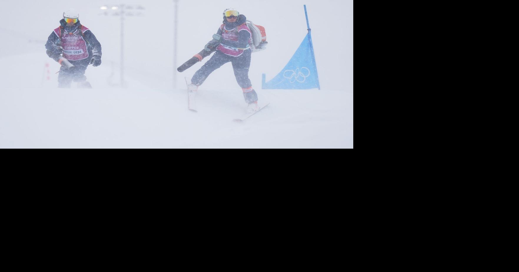 Women's Olympic freeski halfpipe final delayed because of heavy snow in the Italian Alps