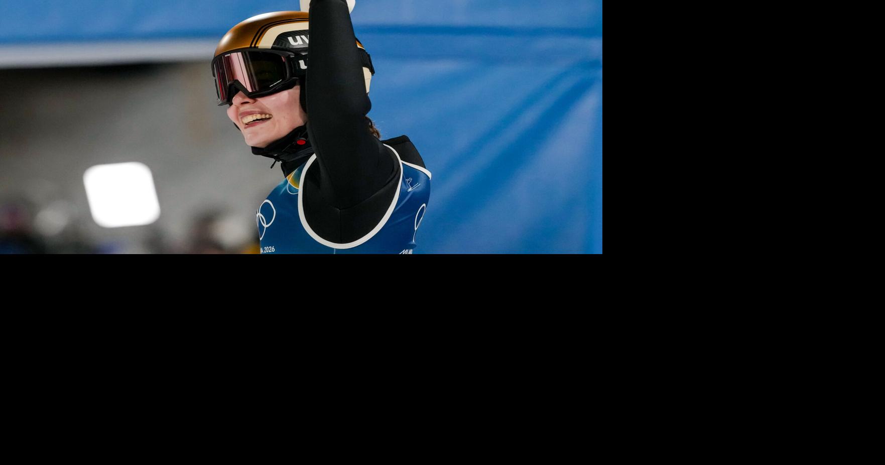 Anna Odine Stroem of Norway hoped for silver and ended up with gold in Olympic ski jumping