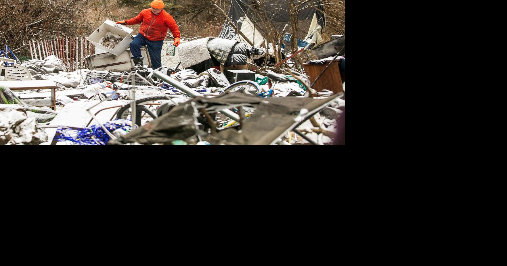 Giving back to the community Volunteers haul tons of garbage out of