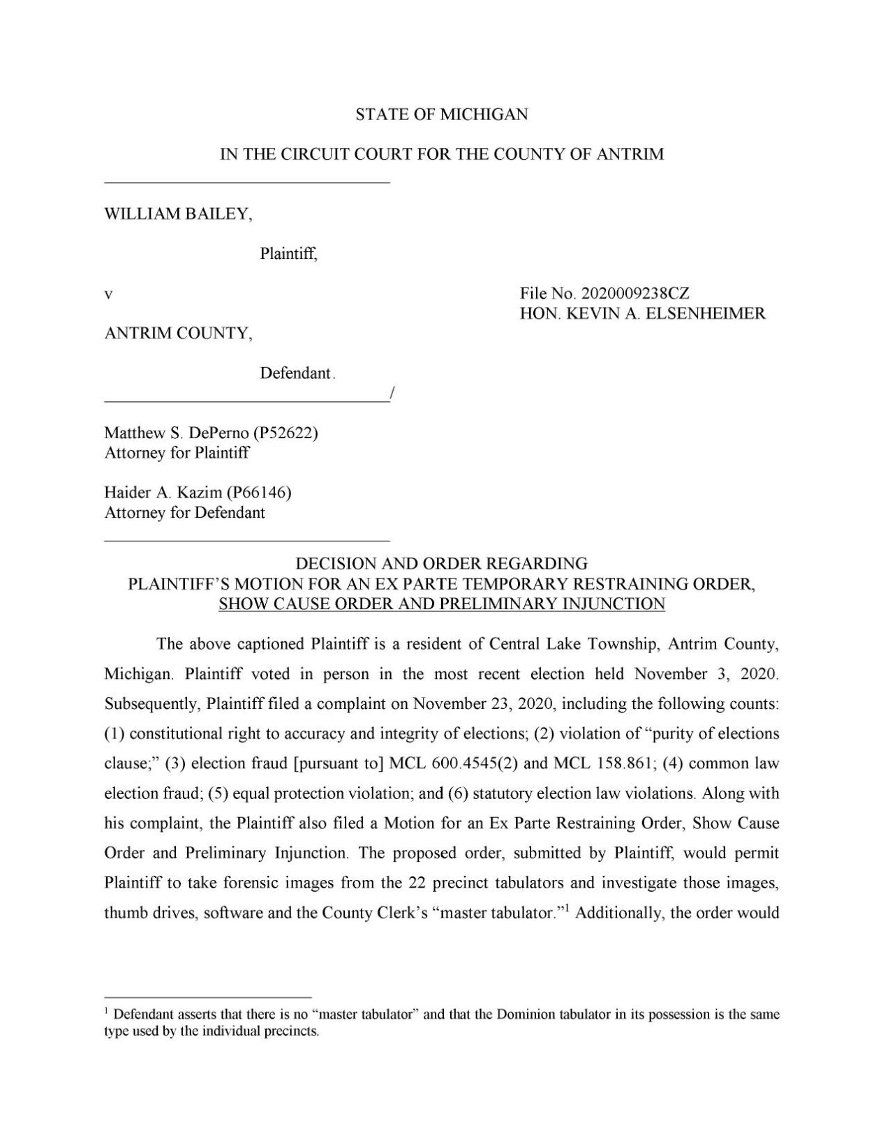 Court Order Granting Preliminary Injunction.pdf | | Record-eagle.com