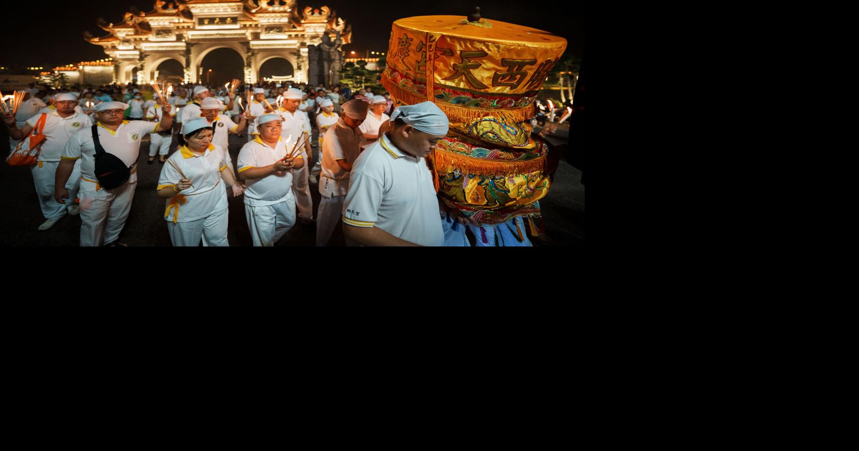 Photos show fire walking and incense burning at the Nine Emperor Gods ...