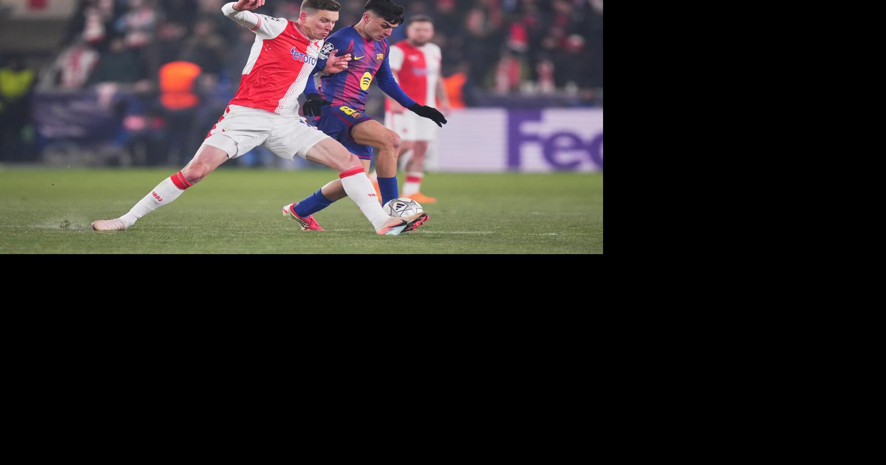 Pedri injured in Barcelona's match against Slavia Prague in Champions League