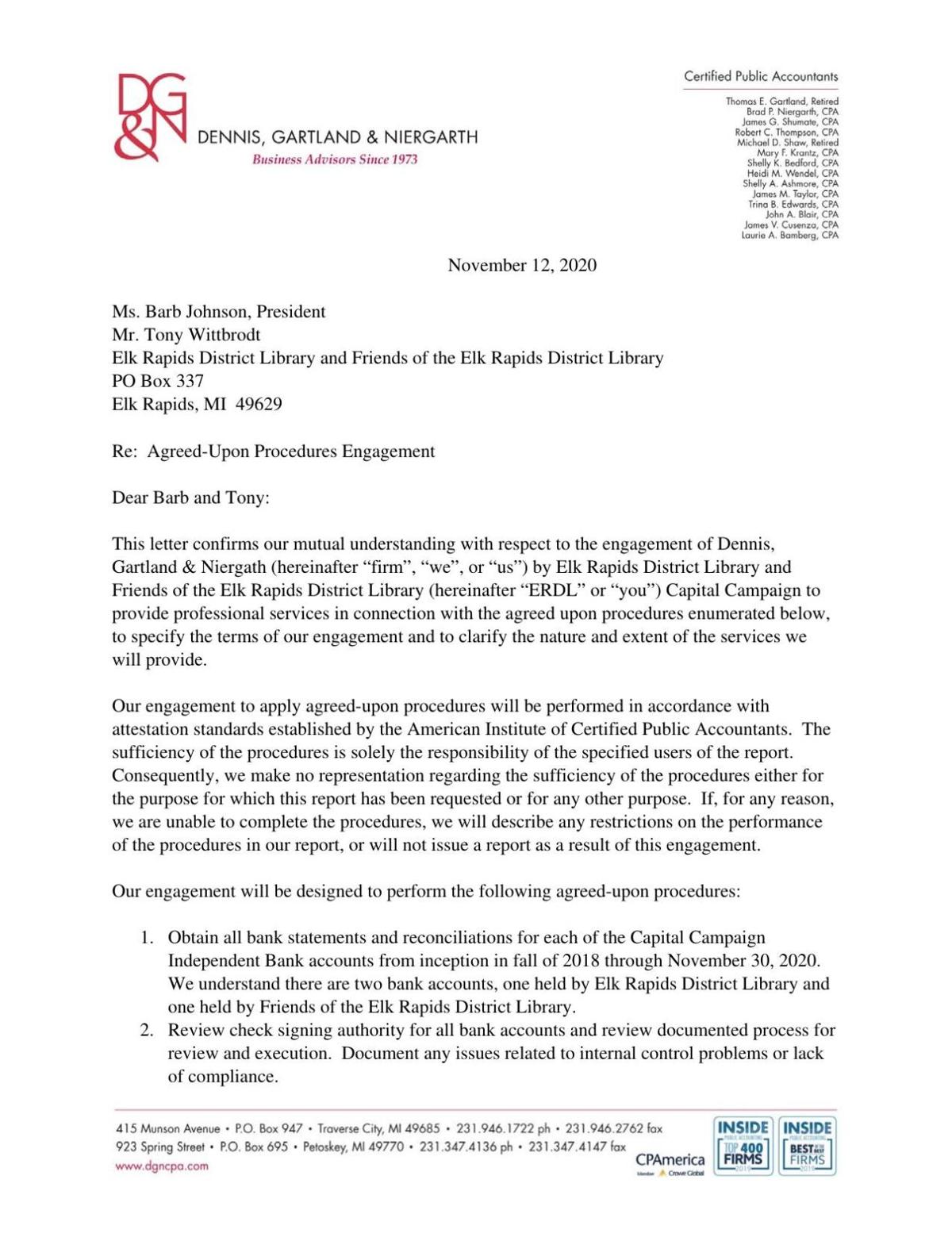 Audit engagement letter pdf record eagle com