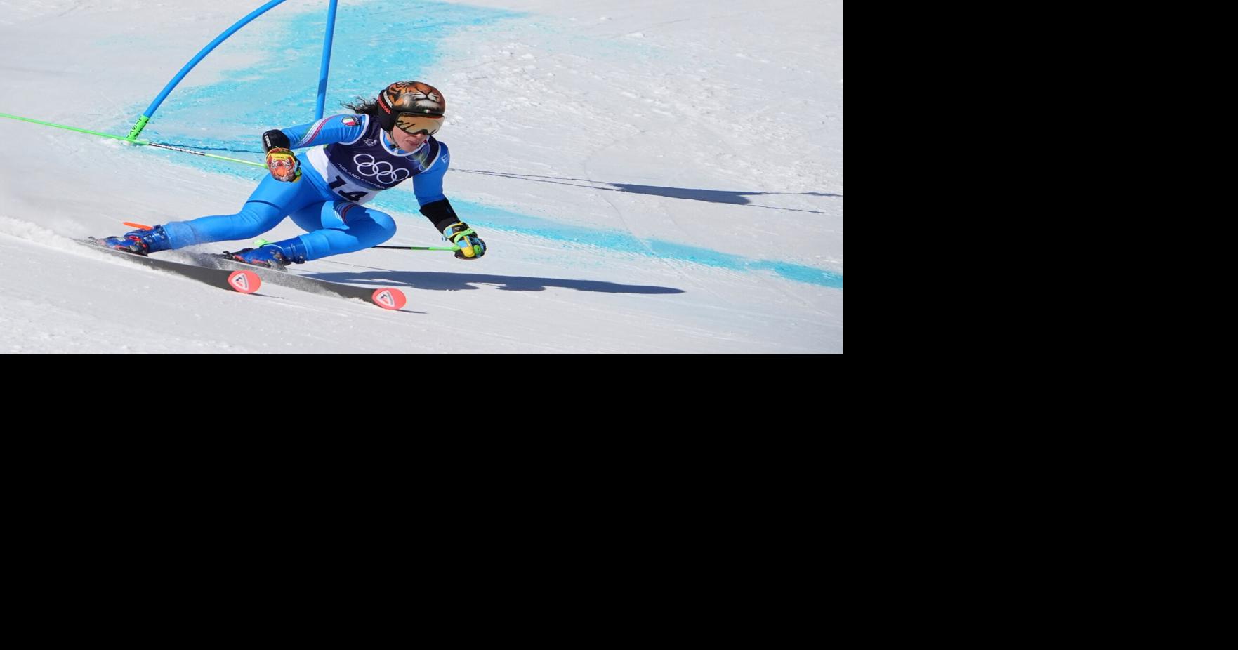 Italy's Federica Brignone fastest after first run in women's giant slalom. Shiffrin sits seventh