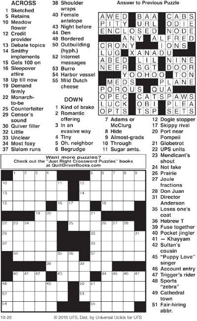 Crossword Puzzle Entertainment recordargusnews com