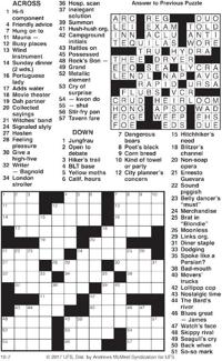 CROSSWORD PUZZLE Entertainment recordargusnews com