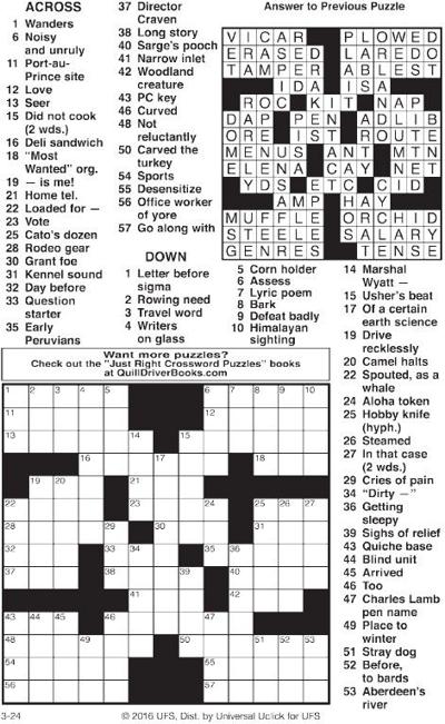 Crossword Puzzle Entertainment recordargusnews com