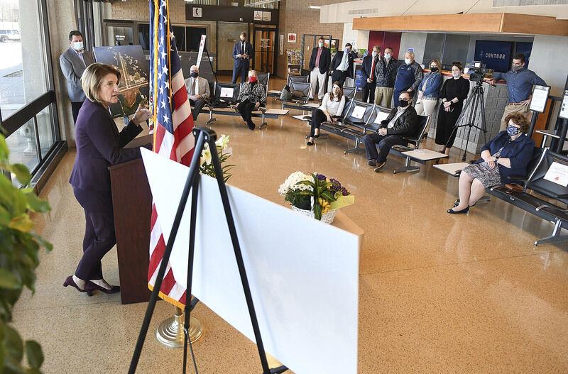 Capito tours Raleigh airport