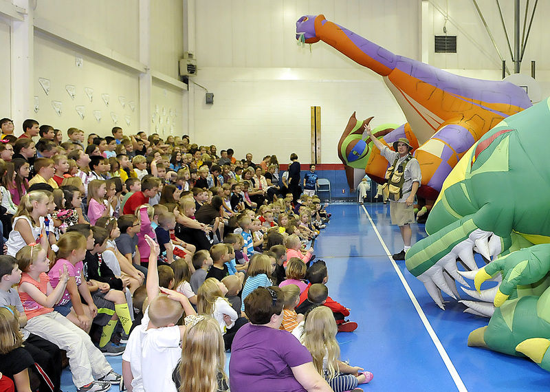 Dinoman delights Crab Orchard Elementary students News register