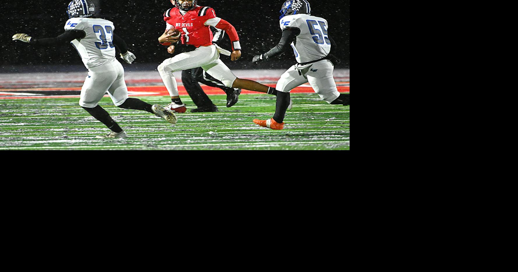 Prep football: Red Devils spring to life for first playoff win since ...