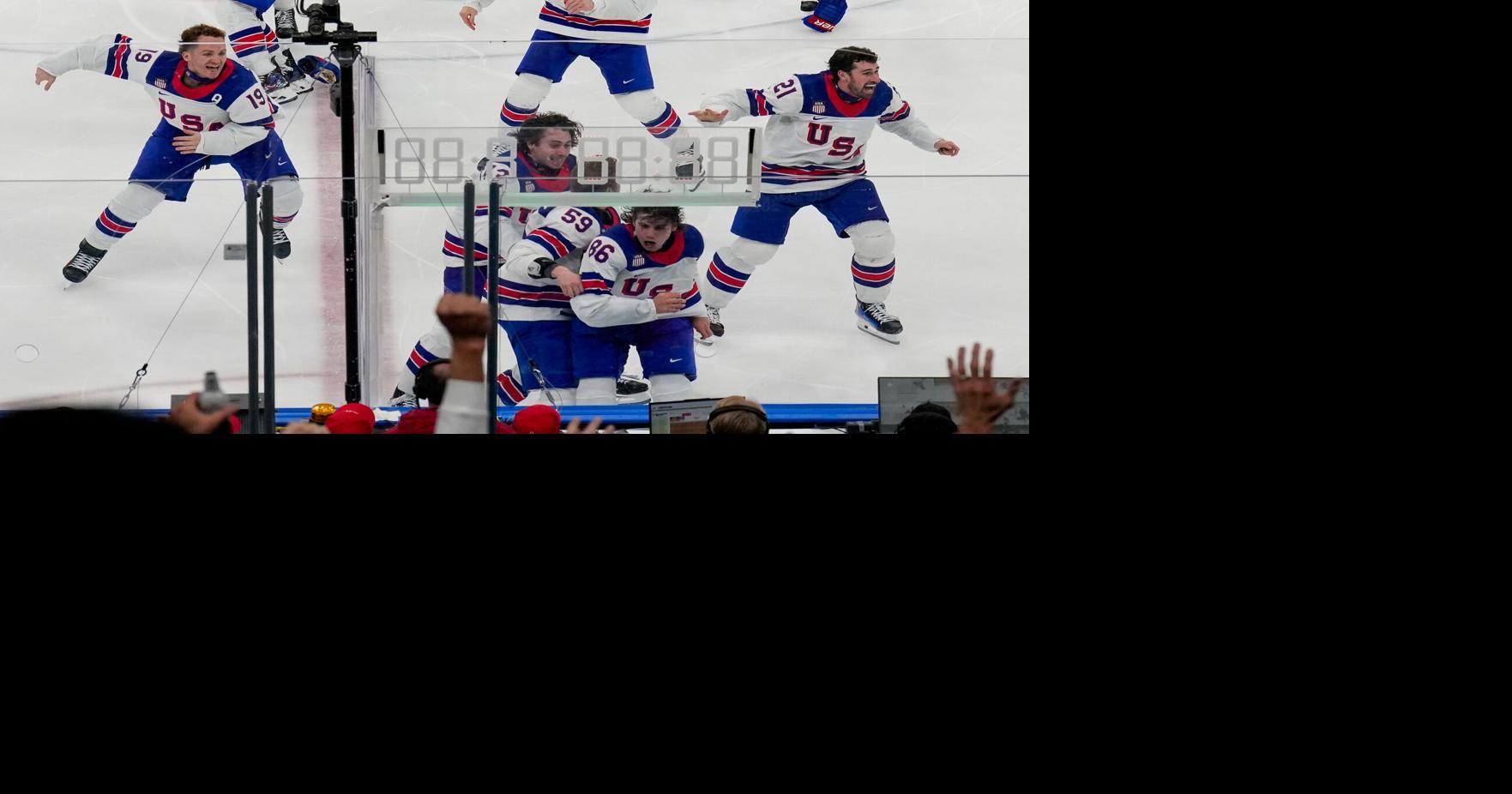 U.S. wins men's hockey gold in the final medal event of the Winter Olympics, in photos