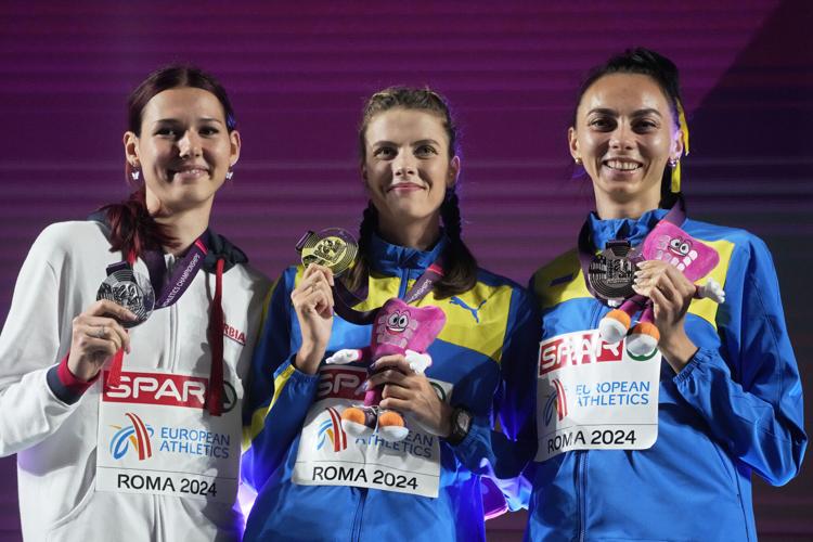 Ukraine's Mahuchikh defends high jump title at Euros. She's a favorite ...