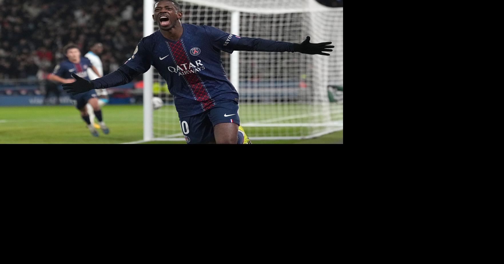 Ballon d'Or winner Dembélé included in PSG squad for Ligue 1 game against Monaco after calf injury