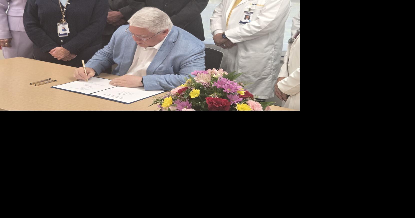 Morrisey signs health care bill at Princeton Community Hospital