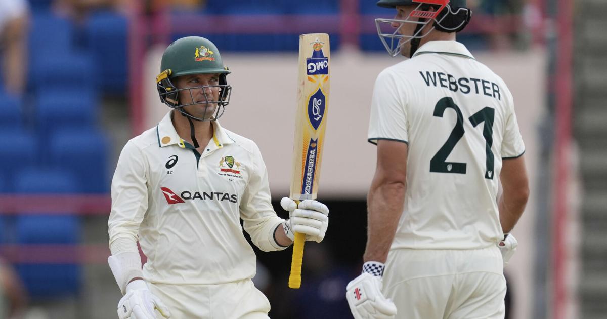 Alex Carey and Beau Webster rescue Australia on day one in Grenada