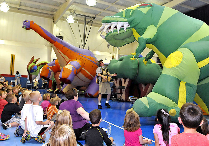 Dinoman delights Crab Orchard Elementary students News register