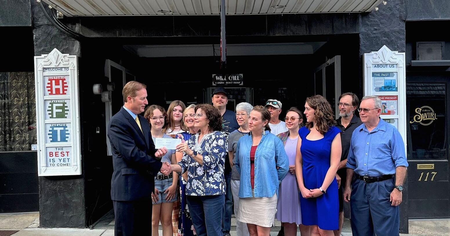 Theater group accepts donation - Vimarsana News