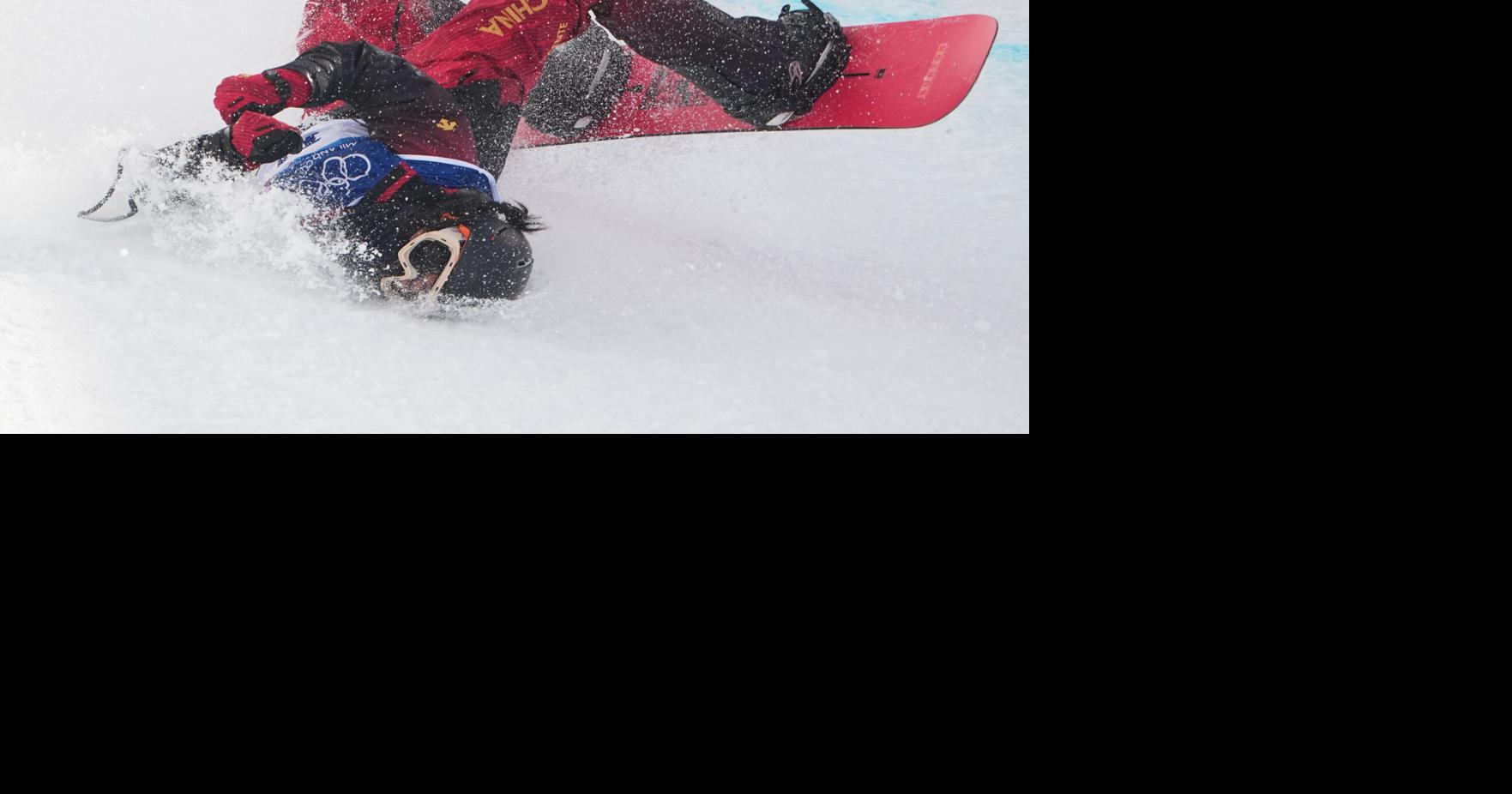 Chinese snowboarder Liu Jiayu taken off on stretcher after scary fall at Olympics