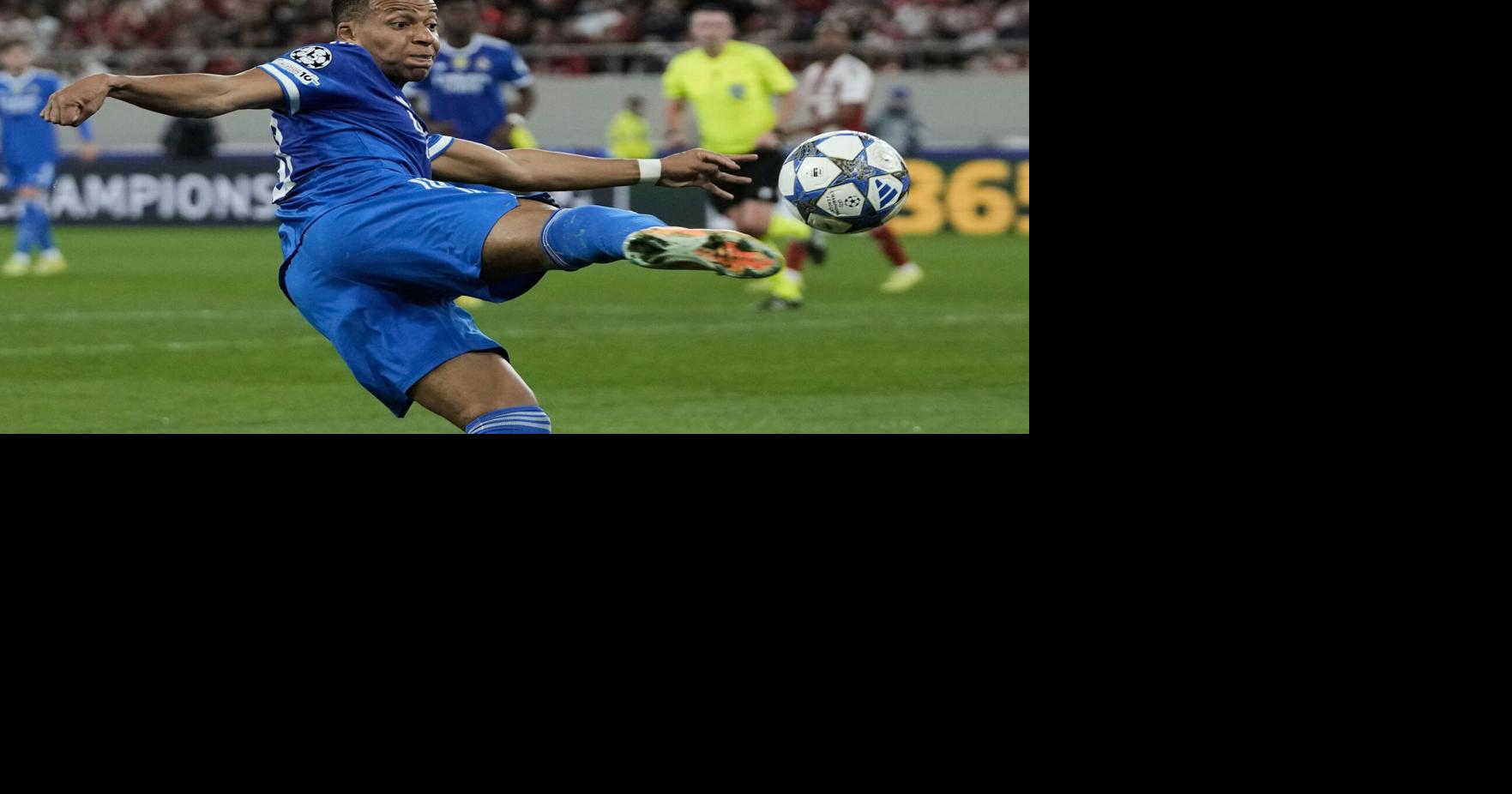 Mbappé scores hat trick in 7 minutes in Real Madrid's Champions League game vs. Olympiakos