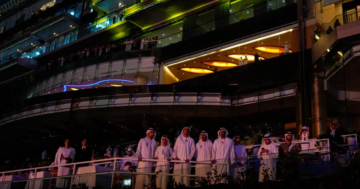 Photos show glamour at the Dubai World Cup horse race but thinner crowds due to Iran war