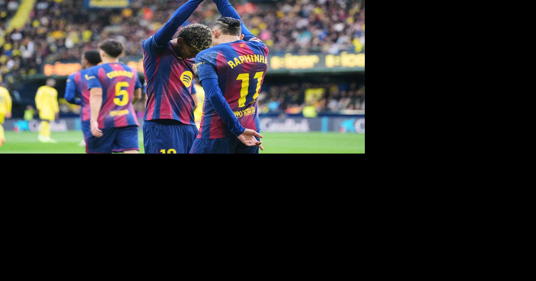 Raphinha and Yamal score as Spanish leader Barcelona beats Villarreal