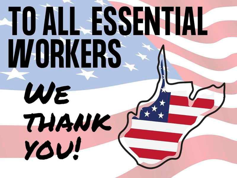 Support signs available for essential workers