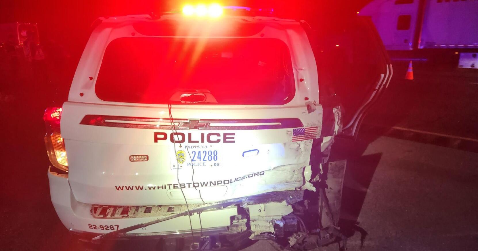 Whitestown officer resting at home after car rear-ends his cruiser on interstate - Vimarsana News