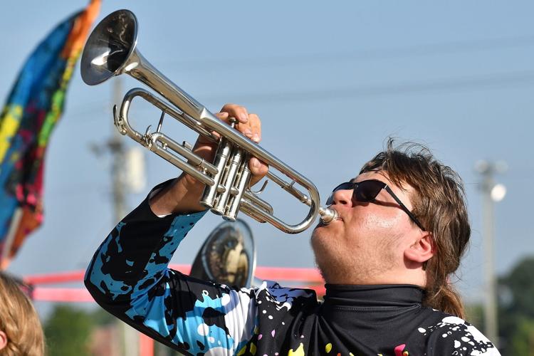 Western Boone Imperial Star Command Band glows at State Fair Band Day