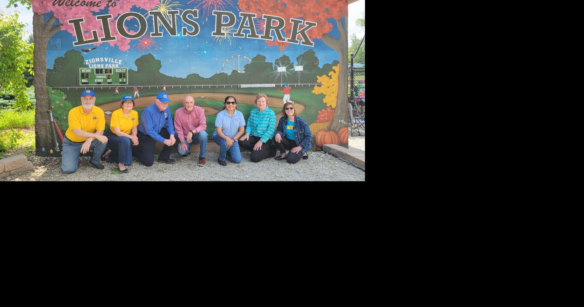Zionsville Lions Club celebrates first mural in Lions Park