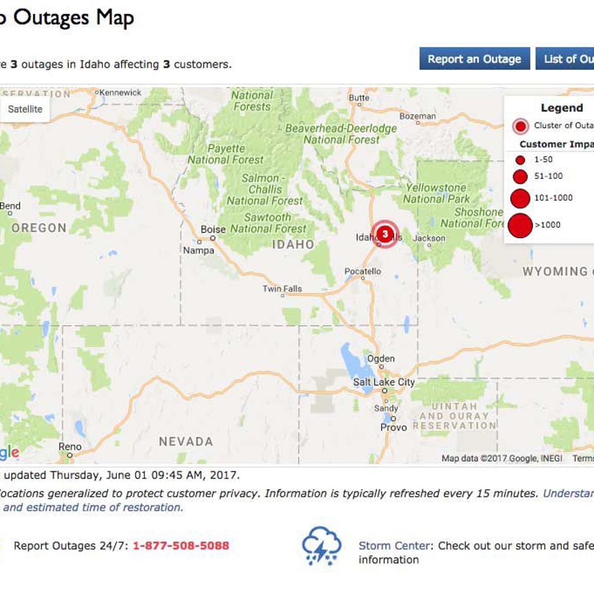 Rocky Mountain Power S New Online Outage Map Shows Where Power Is
