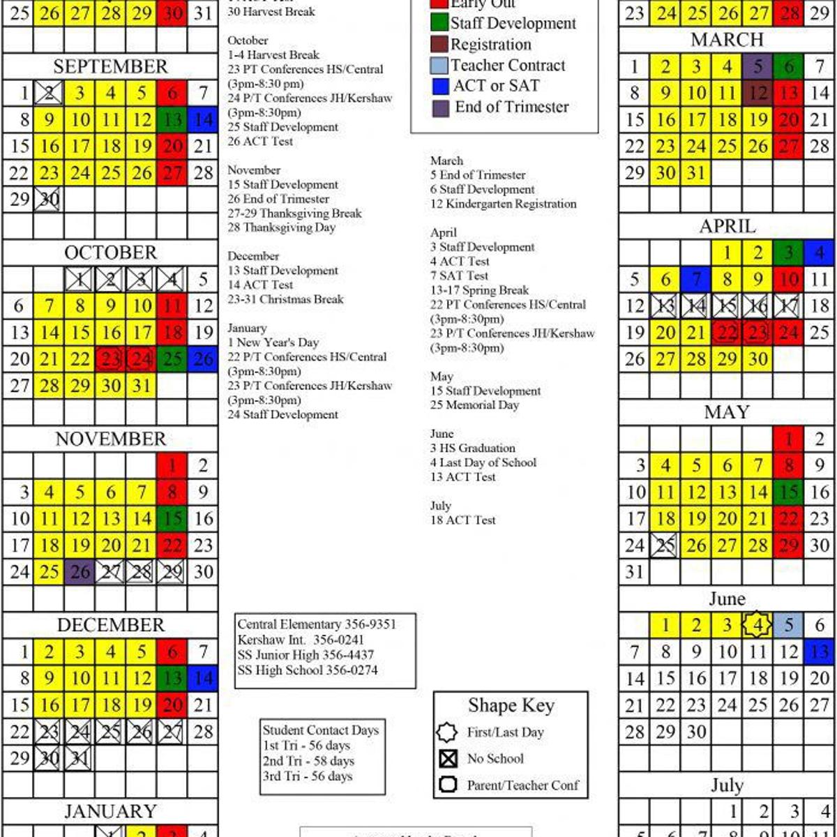 Sugar Salem School District Confirms 2019 2020 School Calendar