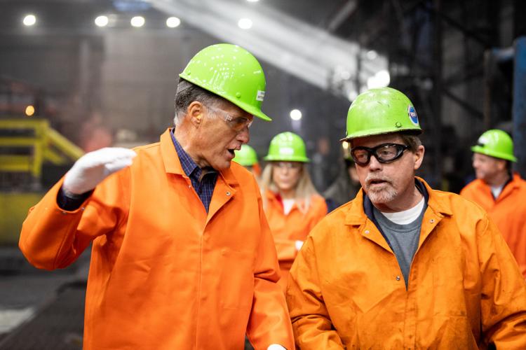 Romney talks economy on visit to Nucor Steel in northern Utah