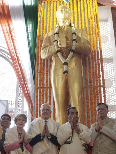 Statue of the Prophet Joseph Smith Unveiled at India’s World Peace Dome