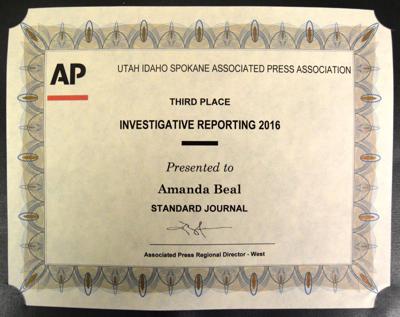 Standard Journal Receives Ap Award For Investigative