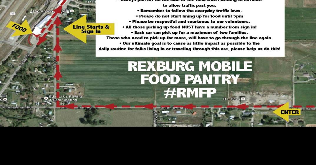 Route changed for Rexburg Mobile Food pantry distribution Tuesday, Sept