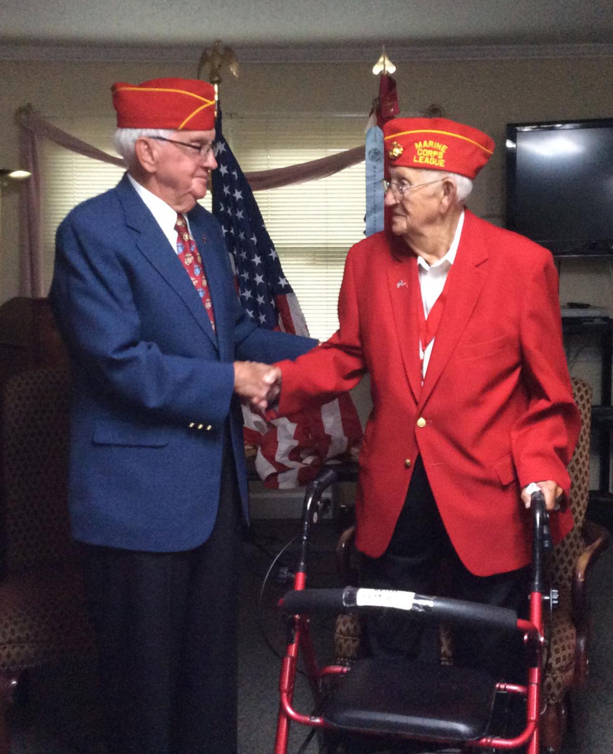 VETERANS DAY World War II vets who fought alongside each other meet