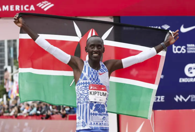 Marathon world record holder Kelvin Kiptum who was set to be a
