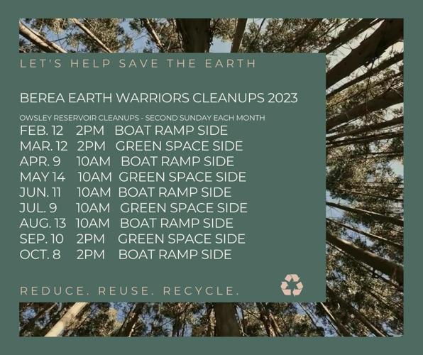 Berea Earth Warriors reservoir cleanups