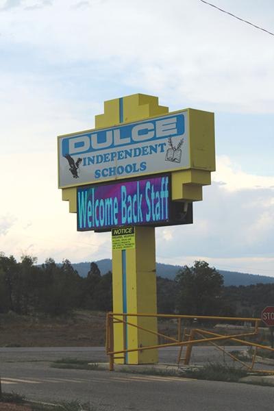 Dulce school district sign