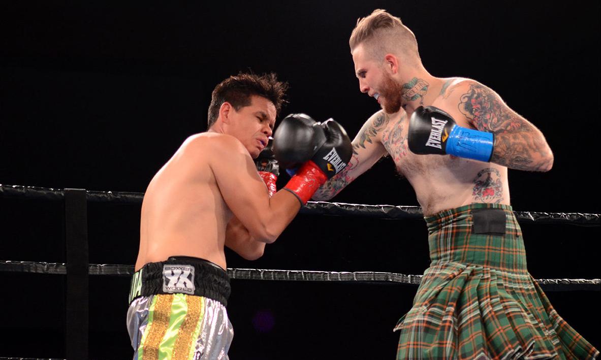 Bryant McClain punches Ivan Miranda