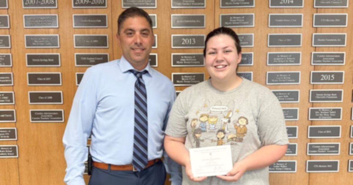 Andy Stauring Camden senior Stauring honored as a 'commended student' | News ...