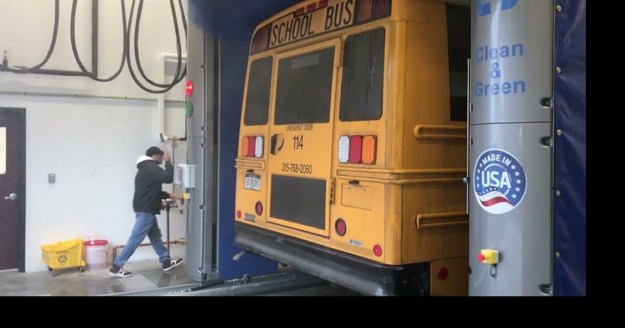 New automated school bus wash in Oriskany Central School District