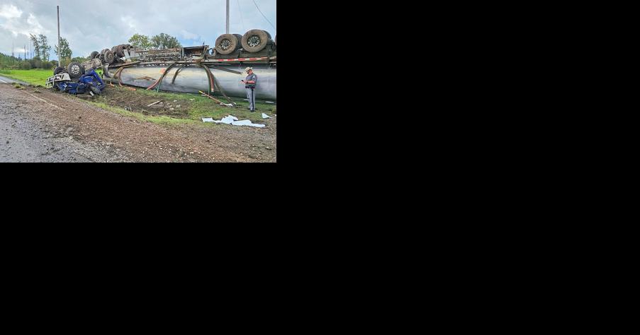Gas tanker truck flipped in Lewis County - Vimarsana News