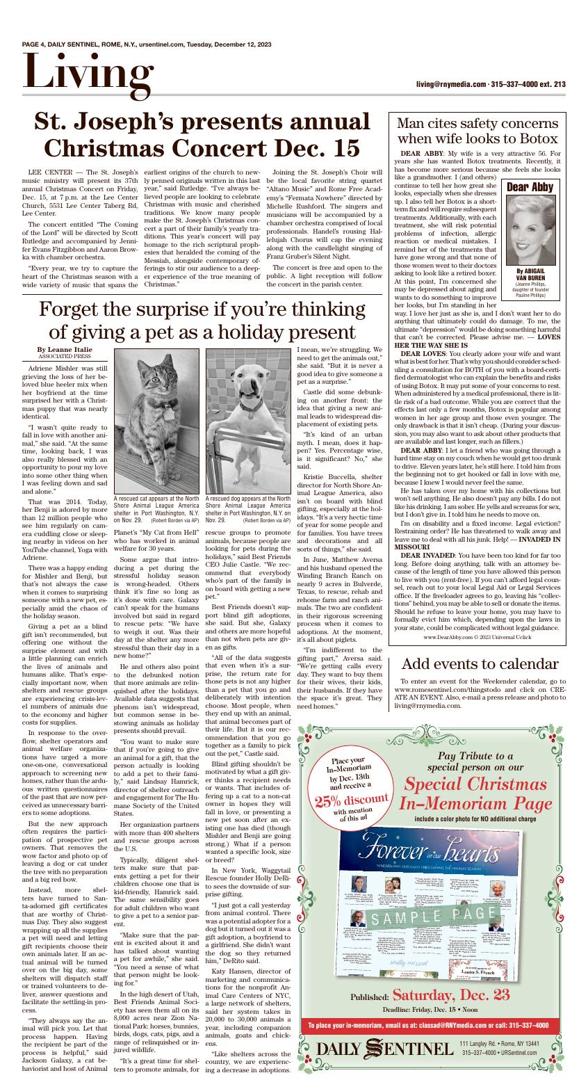 Page A4 | E-Edition | Romesentinel.com