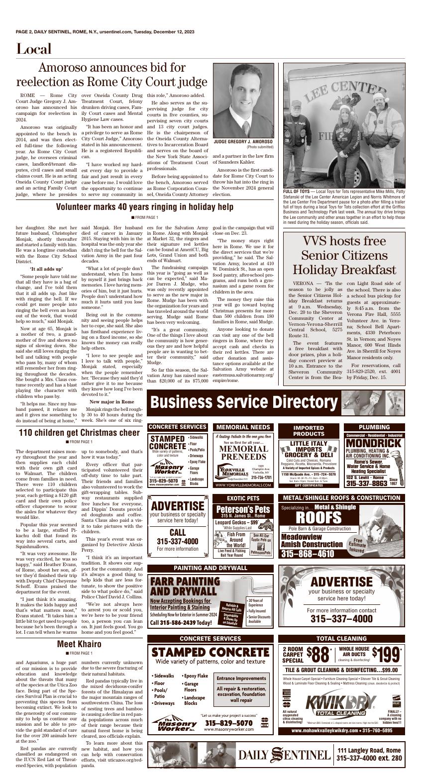 Page A2 | E-Edition | Romesentinel.com